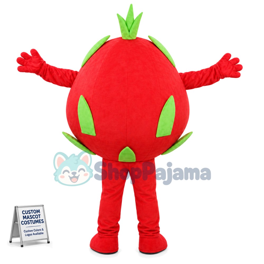 Red Dragon Fruit Mascot Costume