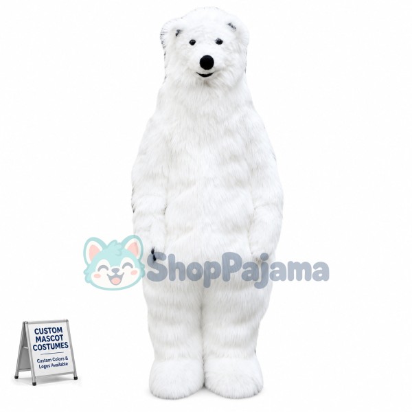 Thick Wool Polar Bear Mascot Costume