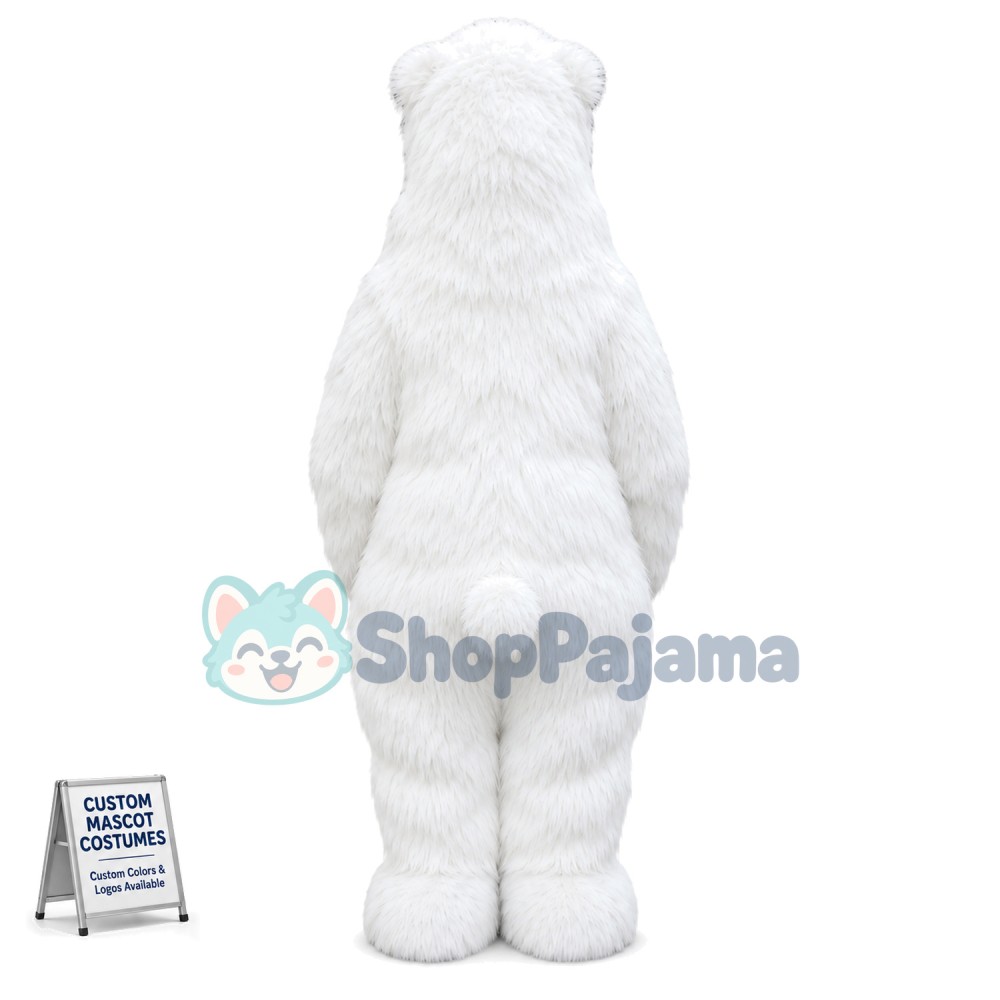 Thick Wool Polar Bear Mascot Costume