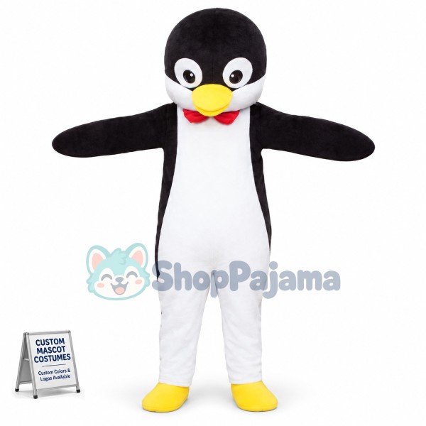 Tall Singer Penguin Mascot Costume
