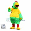Surprised Green Furry Bird Mascot Costume