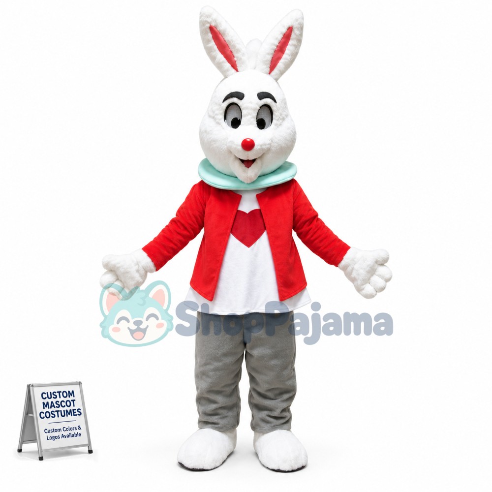 Easter Love Rabbit Mascot Costume