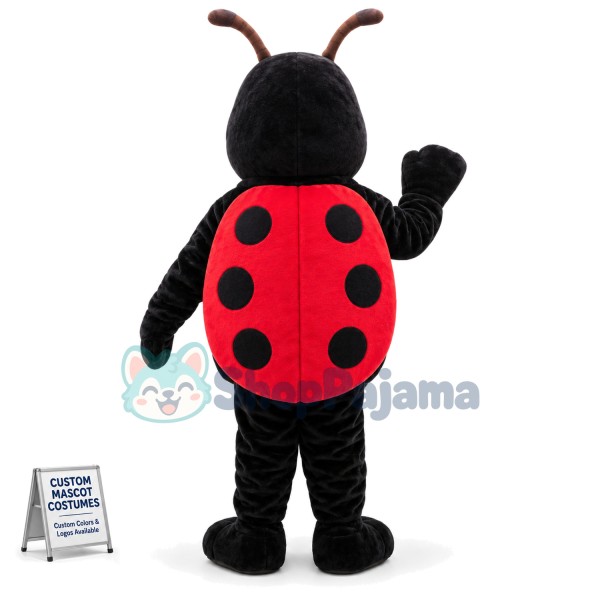 Black Ladybug Mascot Handmade Costume
