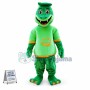 Green Snake With Fangs Mascot Costume