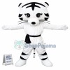 Taekwondo White Tiger Mascot Costume