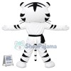 Taekwondo White Tiger Mascot Costume
