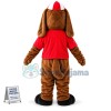 Brown Dog With Hat Mascot Costume