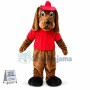 Brown Dog With Hat Mascot Costume