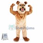 Strong Brown Bulldog Mascot Costume