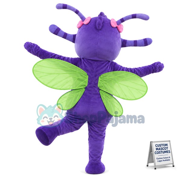 Dancing Purple Butterfly Mascot Costume
