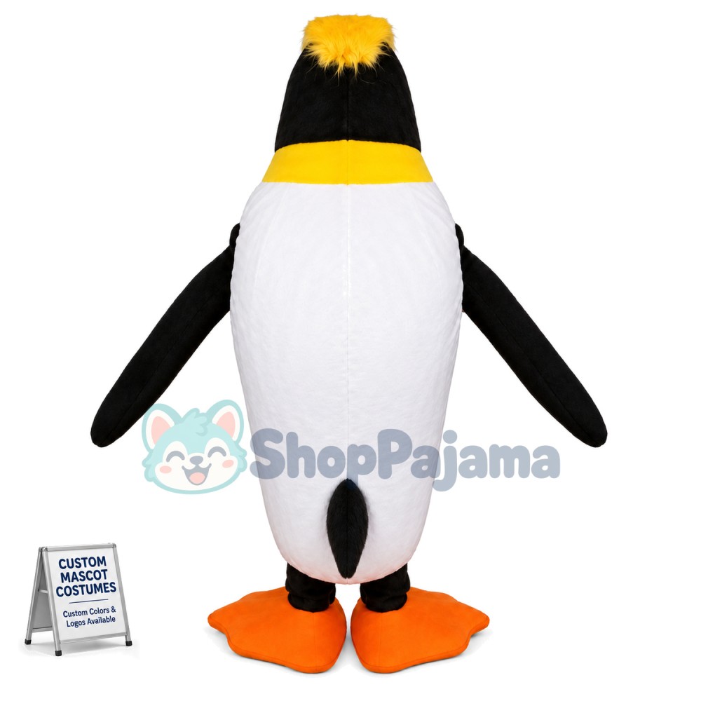 Tired Penguin Mascot Costume With Long Body