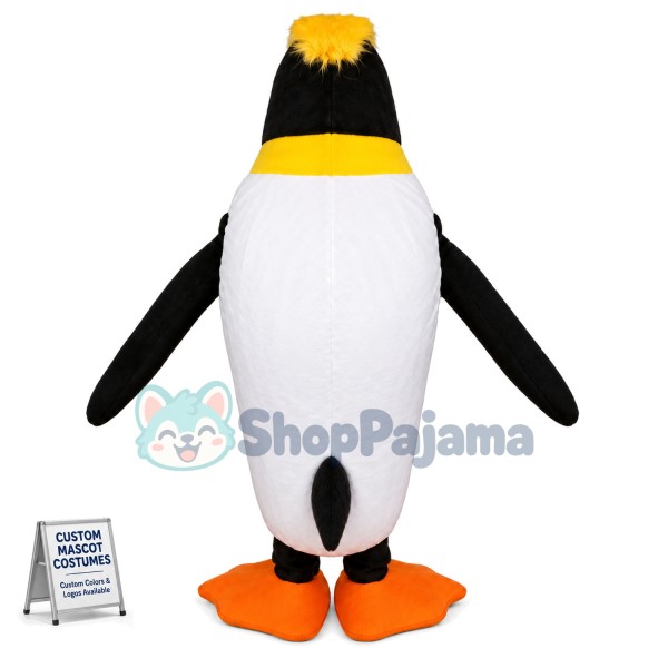 Tired Penguin Mascot Costume With Long Body