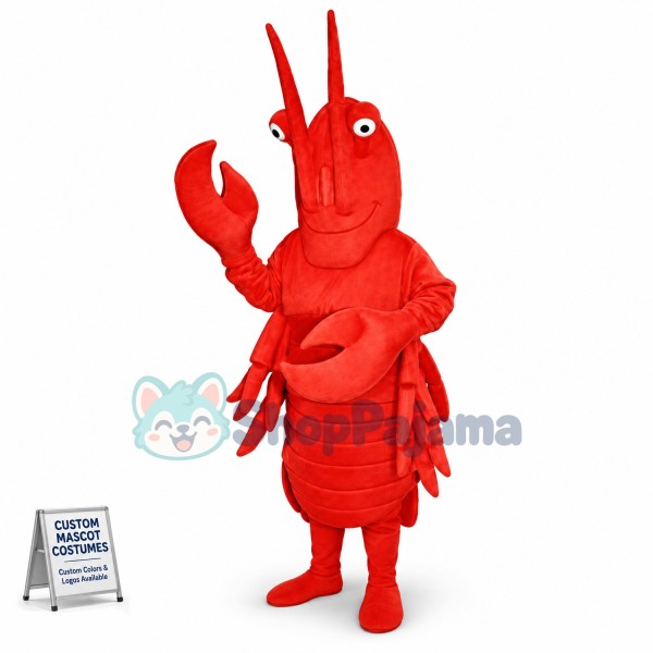 Lively Red Lobster Mascot Costume