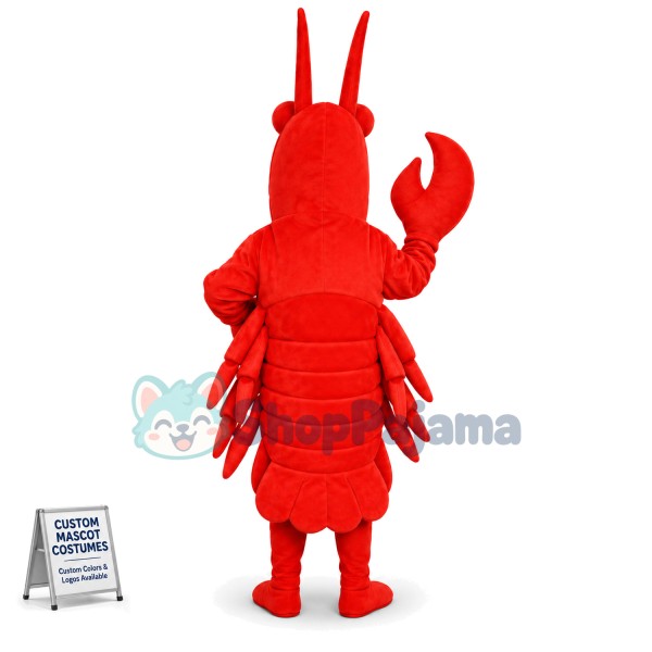Lively Red Lobster Mascot Costume