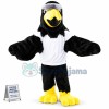 Black Furry Eagle Mascot Costume