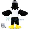 Black Furry Eagle Mascot Costume