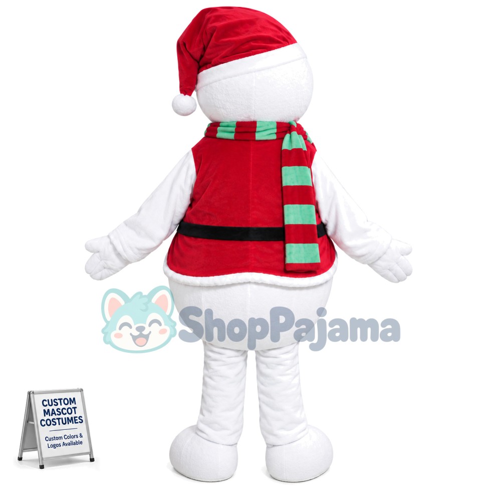 Warm Christmas Snowman Mascot Costume