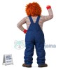 Bloody Scared Boy Mascot Costume
