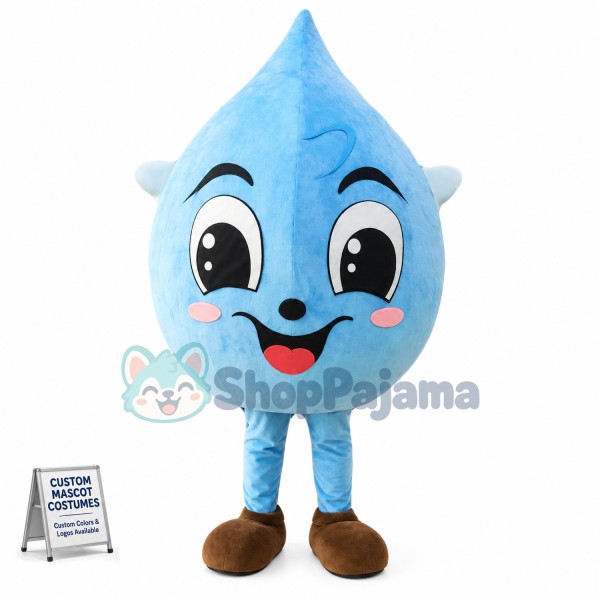 Big Water Drop Mascot Cartoon Costume