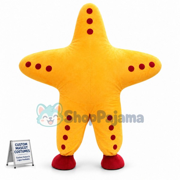 Orange Starfish Mascot Costume For Show