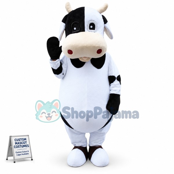 Well-disposed Farm Cow Mascot Costume
