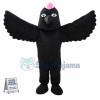 Black Bird With Beret Mascot Costume