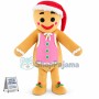 Christmas Gingerbread Man Cookie Mascot Costume