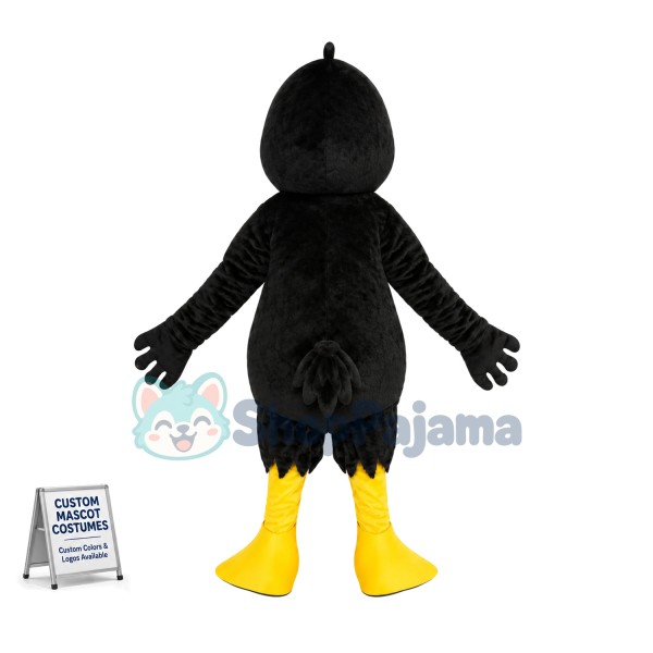 All Over Black Duck Mascot Costume