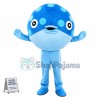 Swollen Blue Pufferfish Mascot Costume