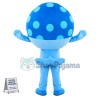 Swollen Blue Pufferfish Mascot Costume