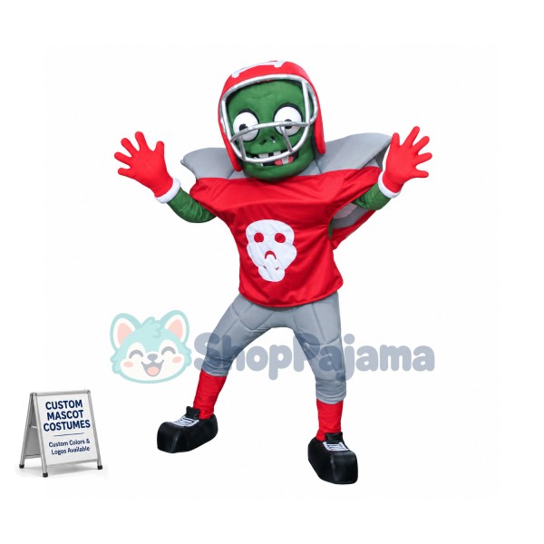 Football Zombie Mascot Cartoon Costume