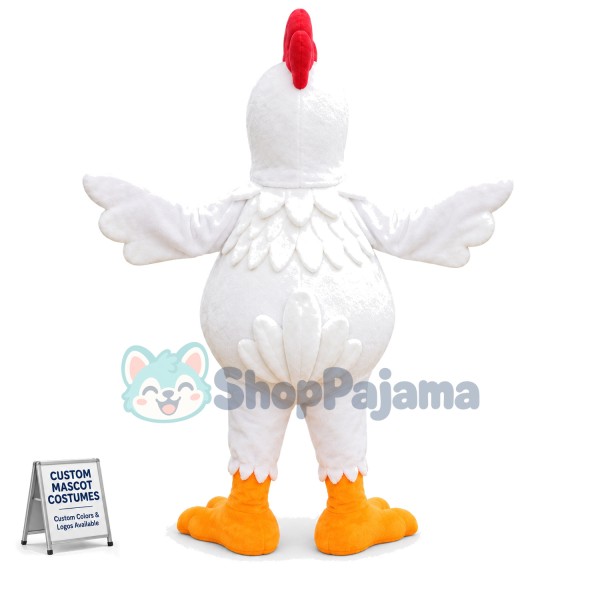 Arrogant Chicken With Big Eyes Mascot Costume