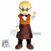 Blond Coffee Shop Clerk Mascot Costume
