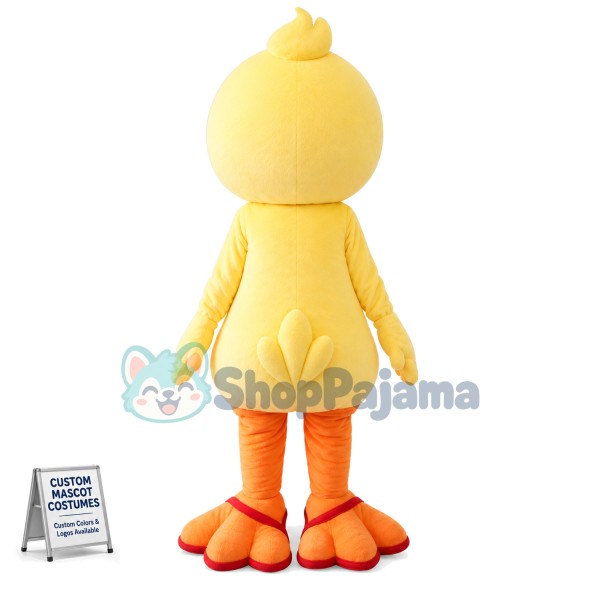Surprised Yellow Duck Mascot Costume
