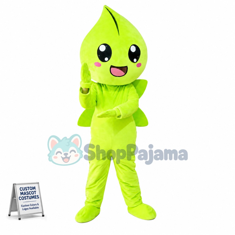 Green Peach Elf Mascot Costume