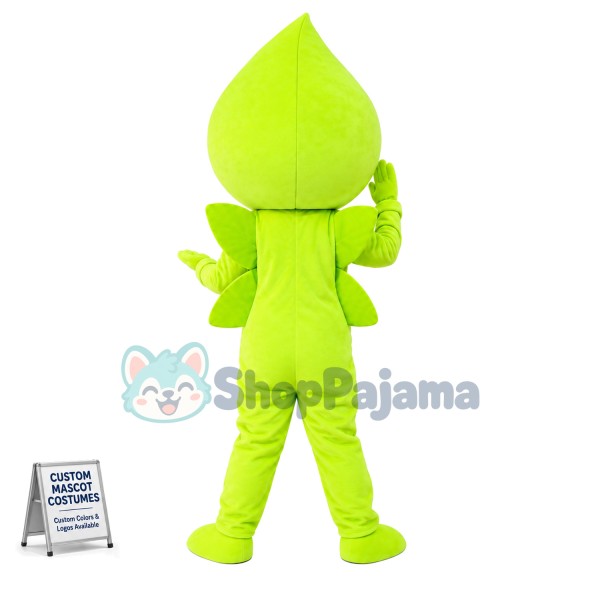Green Peach Elf Mascot Costume