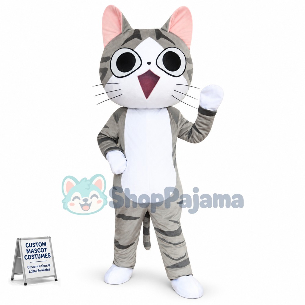 Cheese Cat Mascot Cartoon Costume