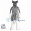 Forceful Wolfdog Long Wool Mascot Costume
