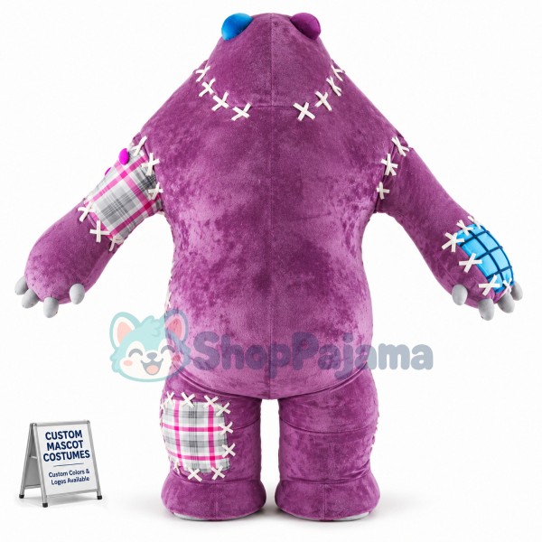 Violent Bear With Scars All Over Mascot Costume