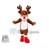Christmas Elk With Red Nose Mascot Costume