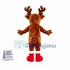 Christmas Elk With Red Nose Mascot Costume