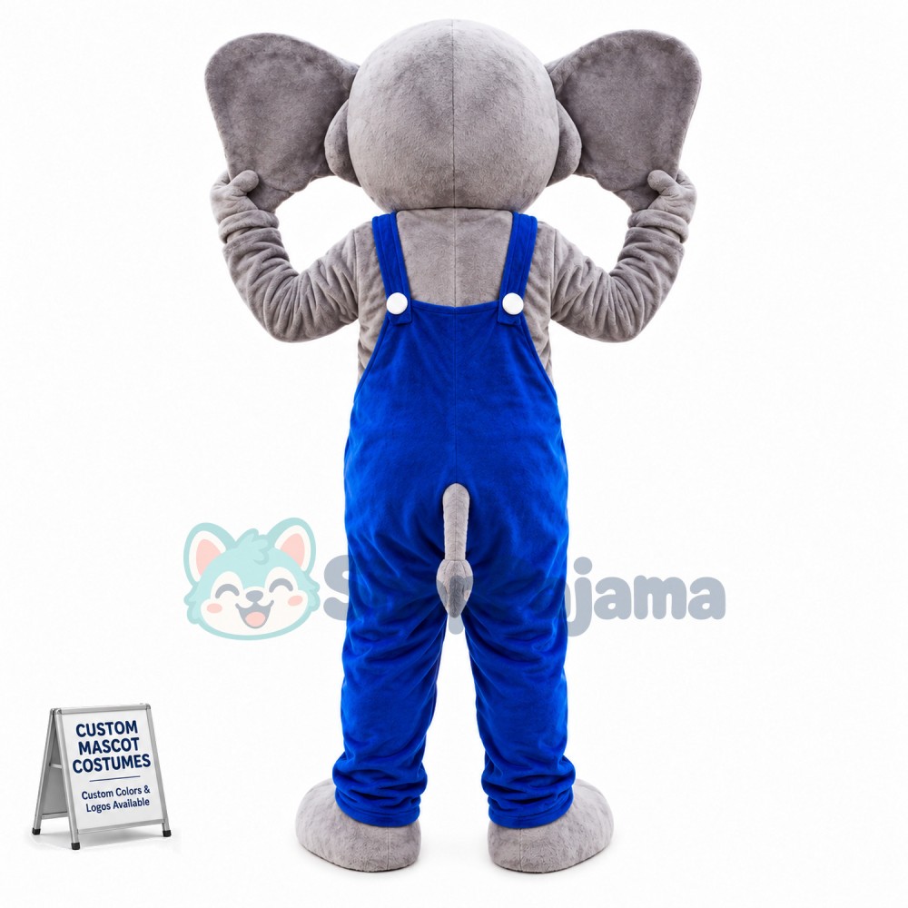 Amiable Elephant With Blue Eyes Mascot Costume