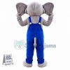 Amiable Elephant With Blue Eyes Mascot Costume
