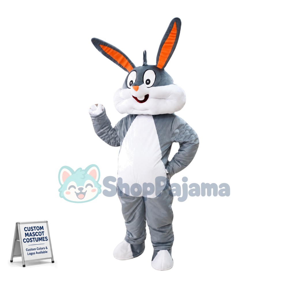 Big Face Bugs Bunny Mascot Costume