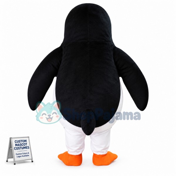 Emperor Penguin Of Madagascar Cartoon Mascot Costume