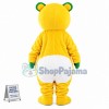 Bright Shiny Yellow Bear Mascot Costume