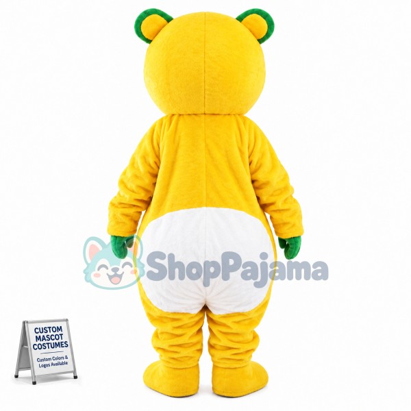 Bright Shiny Yellow Bear Mascot Costume