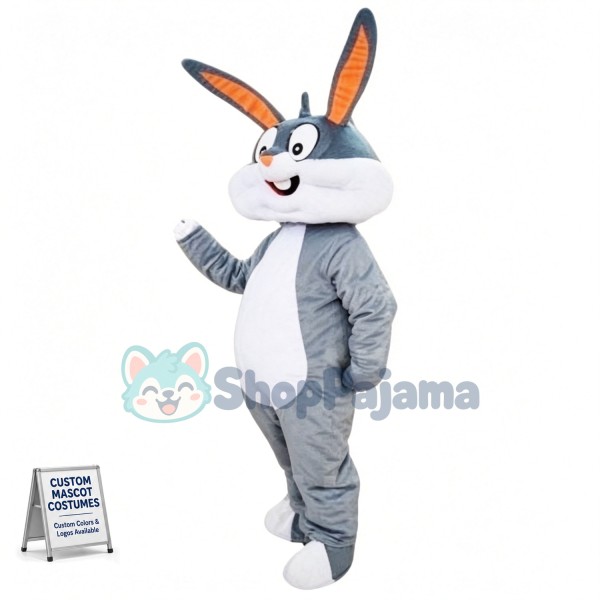 Big Face Bugs Bunny Mascot Costume