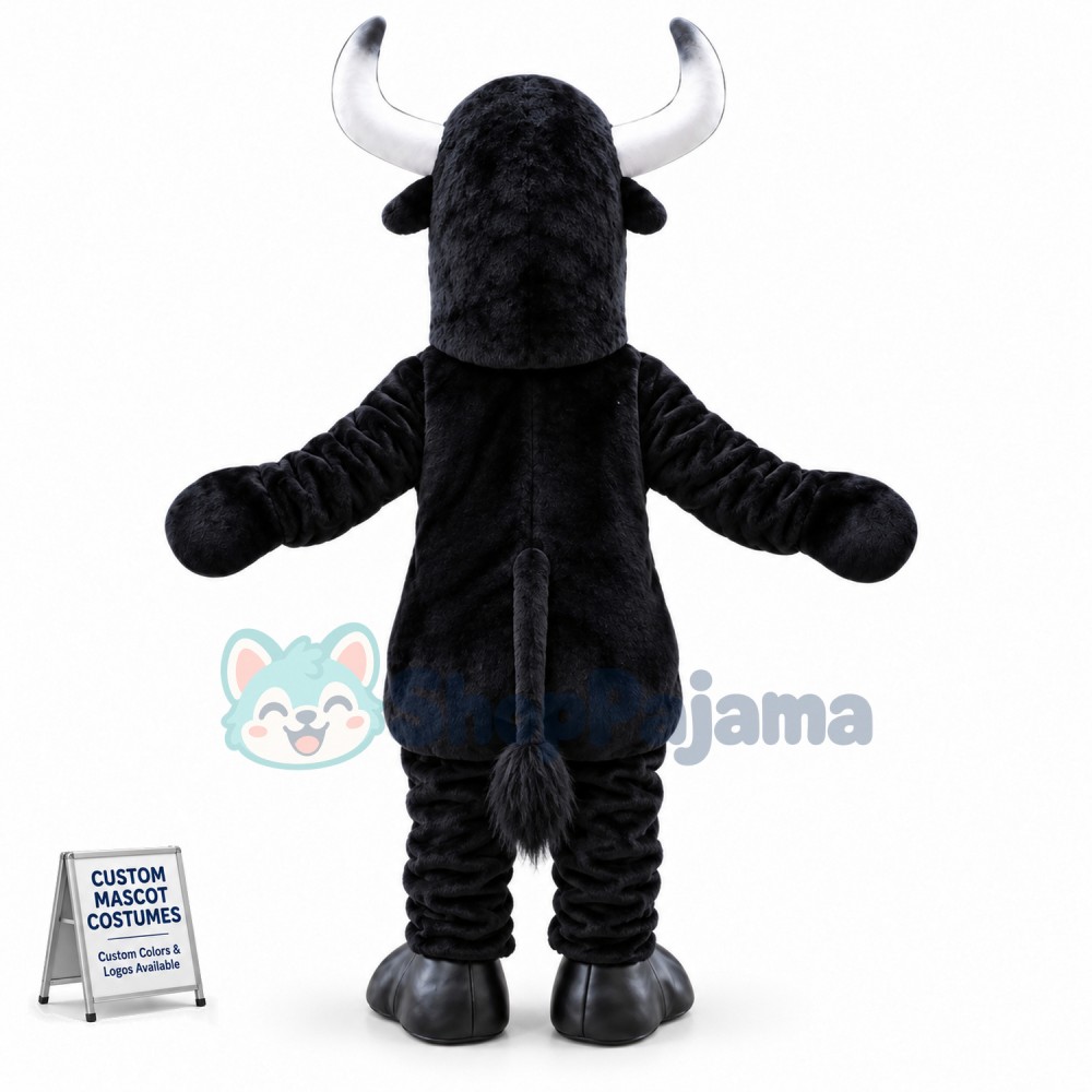 Black Power Bull Mascot Costume