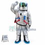 Astronaut In Silver Space Suit Mascot Costume